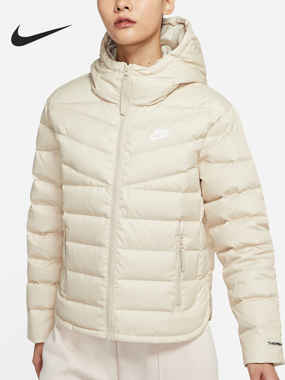 Nike Official Genuine Women's Hooded Woven Comfortable Casual Sports Down Jacket DH4074-695
