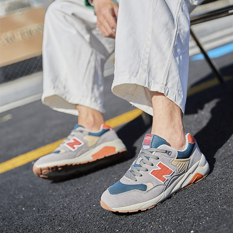 Primavera e outono New Balance Cool Run NB580 Tênis Masculino Explosivo Casual Respirável Casal Casual Running Shoes Mulheres Atacado