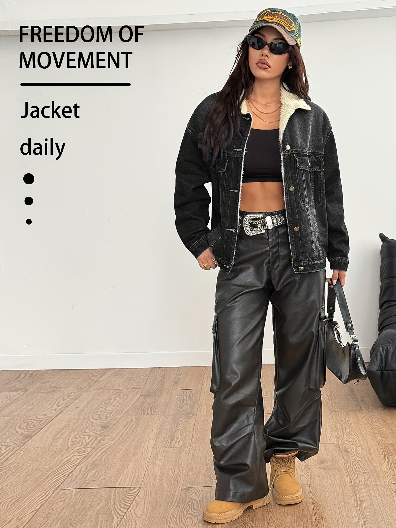 New Women's Elegant Casual Versatile Loose Slim Long Sleeve Retro Short Denim Warm Cotton Jacket Blue Black