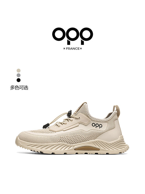 OPP mesh shoes men's shoes 2026 new spring breathable fly knit shoes men's casual sneakers outdoor running shoes