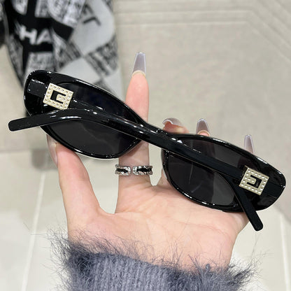 Retro cat eye sunglasses women's high-end new ins Internet celebrity same sunglasses men's fashion street shooting sunglasses