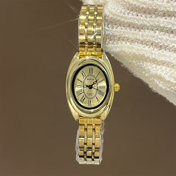 Cross-border foreign trade pre-owned watches for women, gold steel strap watches, wholesale, exquisite vintage hot-selling quartz watches for women | Ciaura