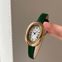 Green belt with gold frame white face