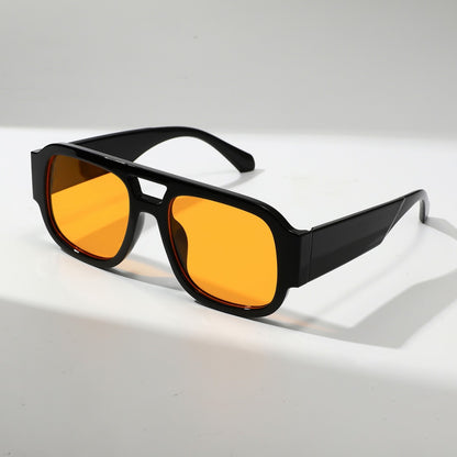 Dual-beam sunglasses, new fashionable sun-protection sunglasses, European and American photo influencer sunglasses, women's high-end style