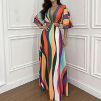 Flower color wavy stripes