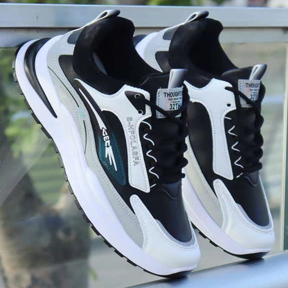 2025 new Taobao breathable lightweight soft-soled running shoes men's leather casual sneakers cross-border wholesale