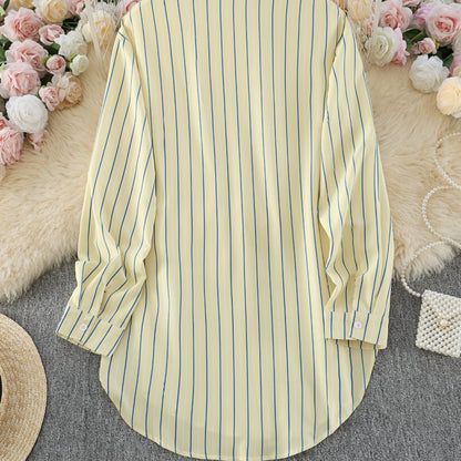 AliExpress casual elegant women's floral floral print shirts, loose shirts, long-sleeve shirts