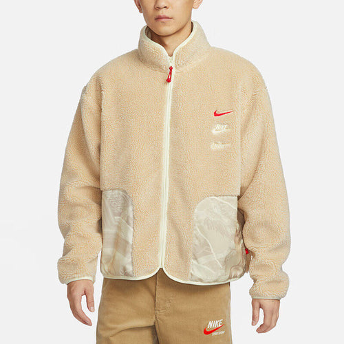 NIKE Nike Men's Winter Fleece Casual Stand Collar Thermal Jacket FZ6194-677-126-010