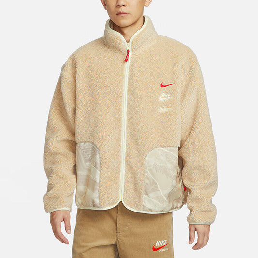 NIKE Nike Men's Winter Fleece Casual Stand Collar Thermal Jacket FZ6194-677-126-010