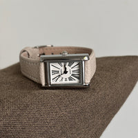 White Belt Silver Frame White Face (Belt)