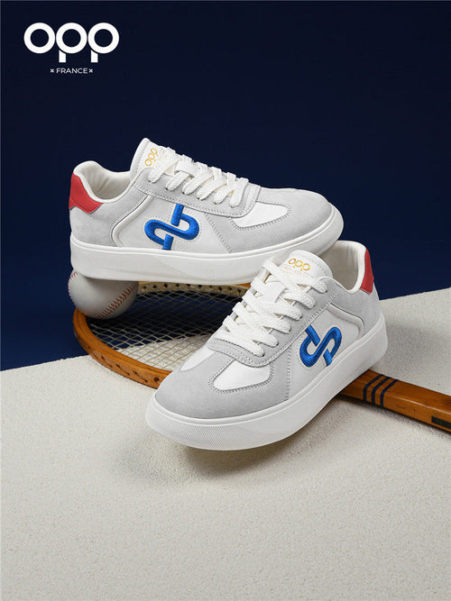 OPP men's shoes spring 2026 new retro low-top lightweight and versatile casual sports light luxury leather trendy brand shoes