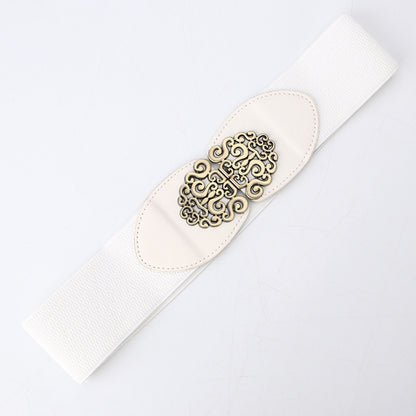 Wide belt women's elastic decoration with dress simple and versatile fashion waist closure women's belt manufacturer wholesale