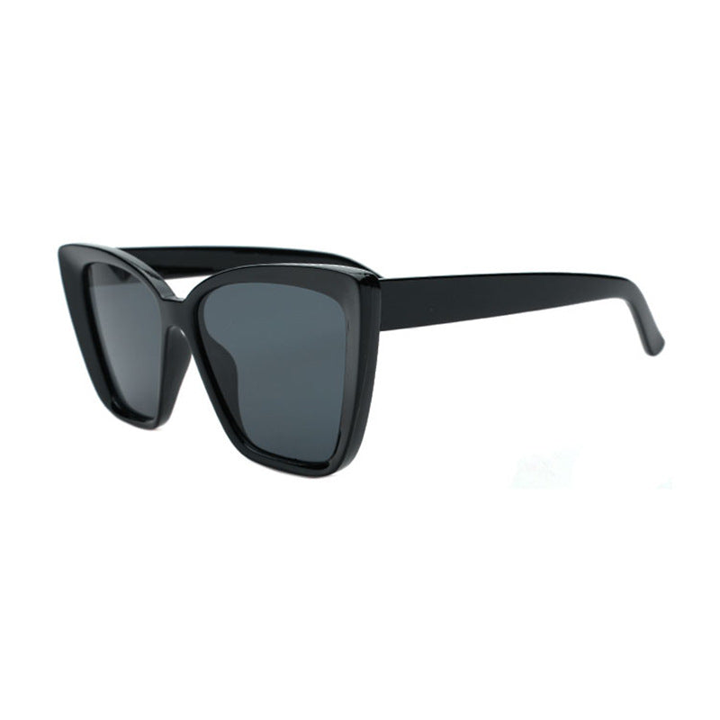 Cat's eye sunglasses foreign trade wholesale full frame black glasses men's and women's sunglasses high-end sunglasses UV protection