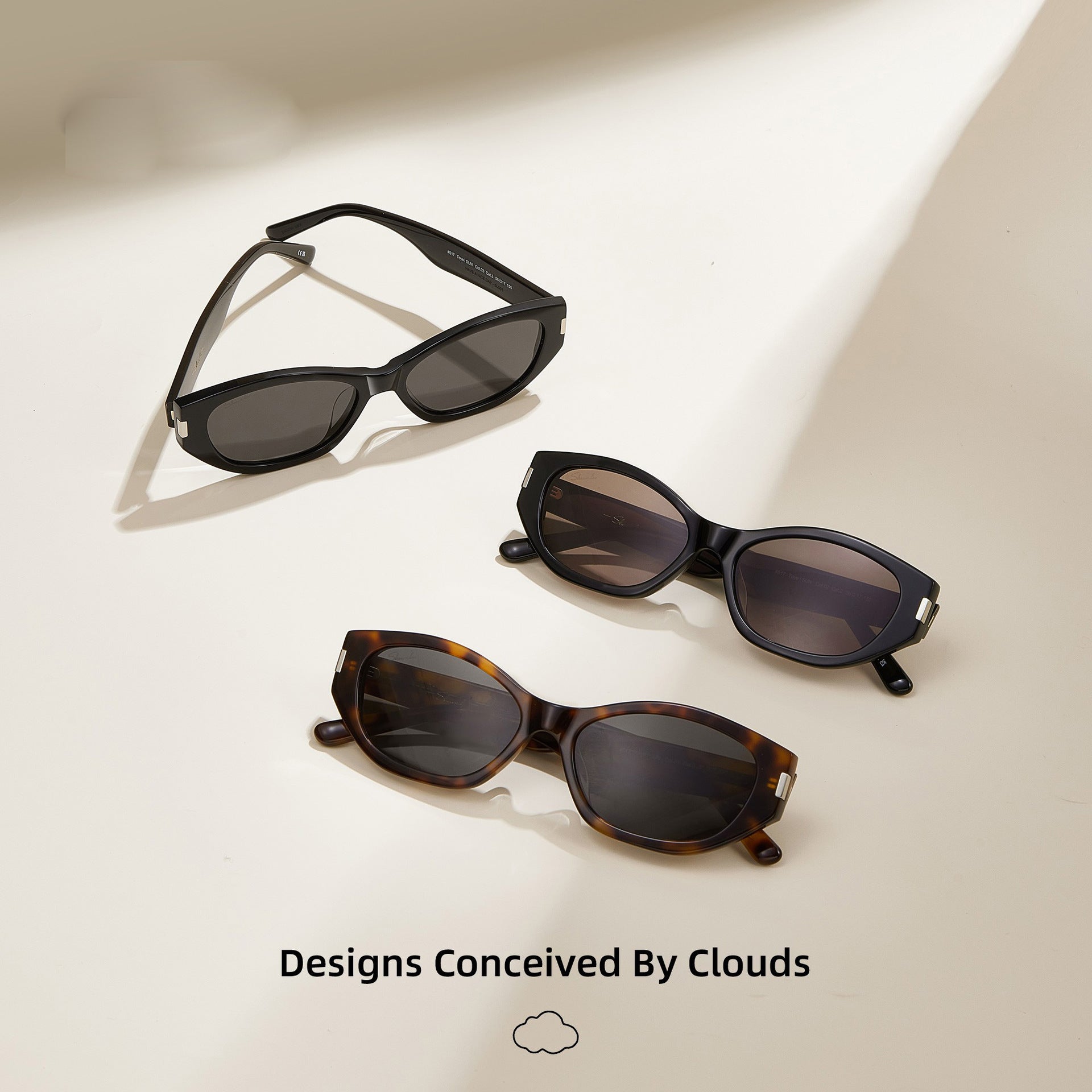 Fashionable cat-eye TR sunglasses for women, premium UV-blocking sunglasses for men, blue film stylish sunglasses for men