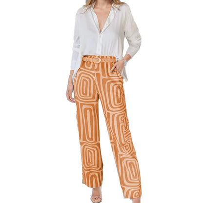 2026 Cross-border Amazon New European and American Commuter Shirt Loose Pants Fashion Casual Women's Spring Women's Suit