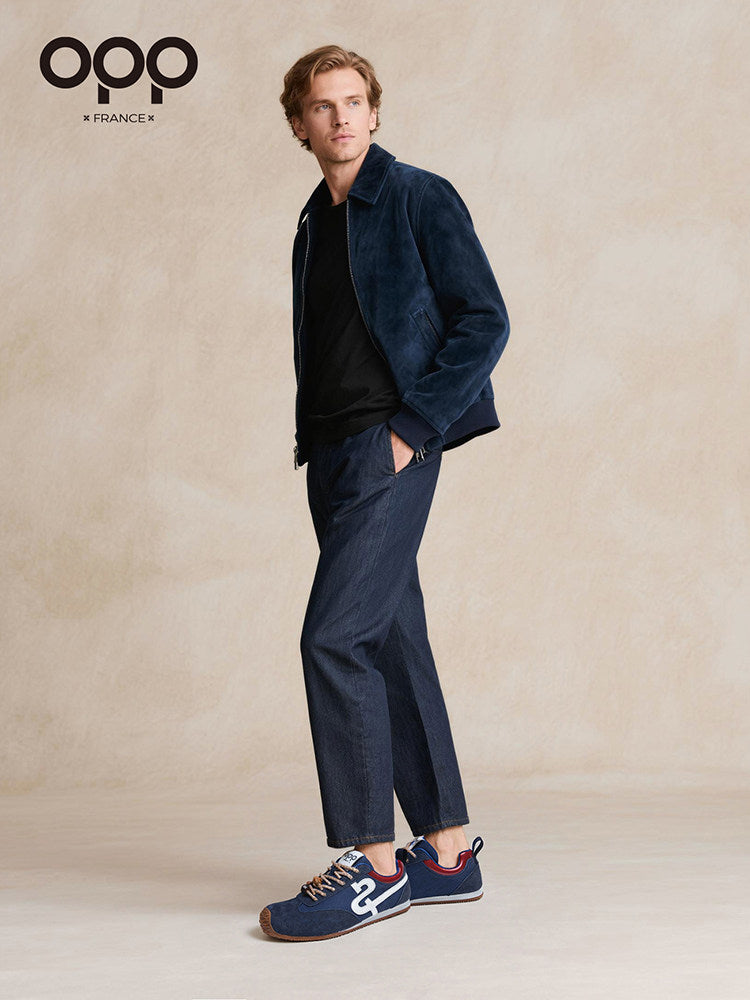 OPP men's shoes spring low-top lightweight leather versatile ruffian handsome Forrest Gump shoes outdoor leisure sports hiking and touring shoes