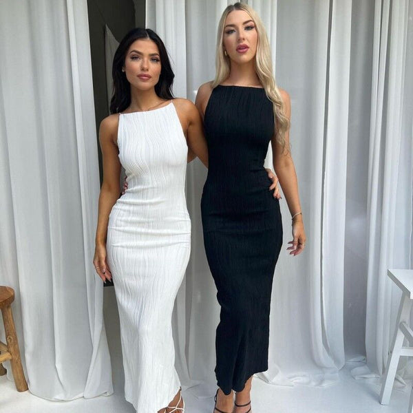 European and American foreign trade women's clothing 2023 summer new slip long skirt sleeveless backless skirt slim sexy dress women