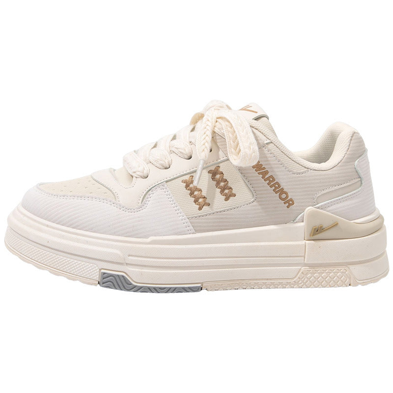 Pull-back color-blocking high-top platform shoes, American preppy style, high-value board shoes, women's leg-length design casual shoes