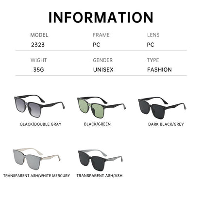 Integrated square frame sunglasses, Mi Spike fashion sunglasses, high-end high-definition UV protection sunglasses for men and women