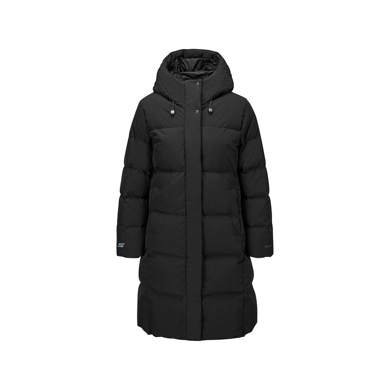 Skechers Fall/Winter 2025 Women's Windproof Waterproof Comfortable Warm Knitted Long Hooded Down Jacket P425W051