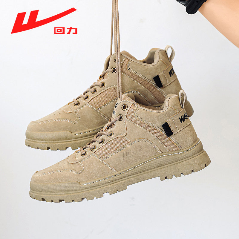 Warrior autumn workwear men's Martin boots, 2024 new bestseller, low-top British-style desert boots, yellow ankle boots