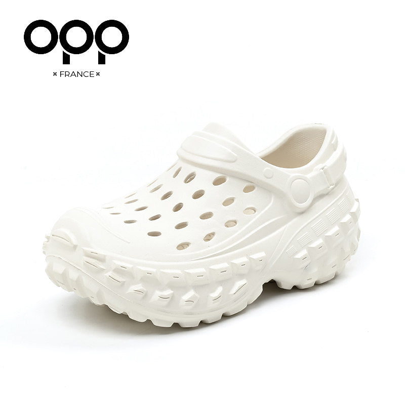 OPP Men's Platform Hole Shoes Men's 2026 New Summer Travel Shoes EVA Sandals Height Increasing Travel Shoes