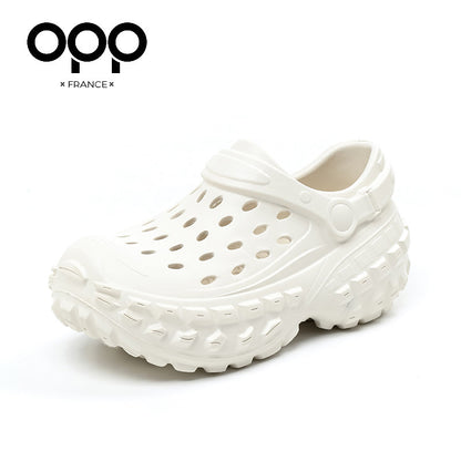 OPP Men's Platform Hole Shoes Men's 2026 New Summer Travel Shoes EVA Sandals Height Increasing Travel Shoes