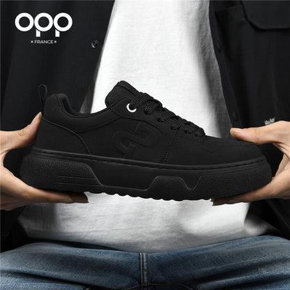 OPP board shoes spring 2026 new men's sports versatile casual low-top platform heightening niche solid color white shoes