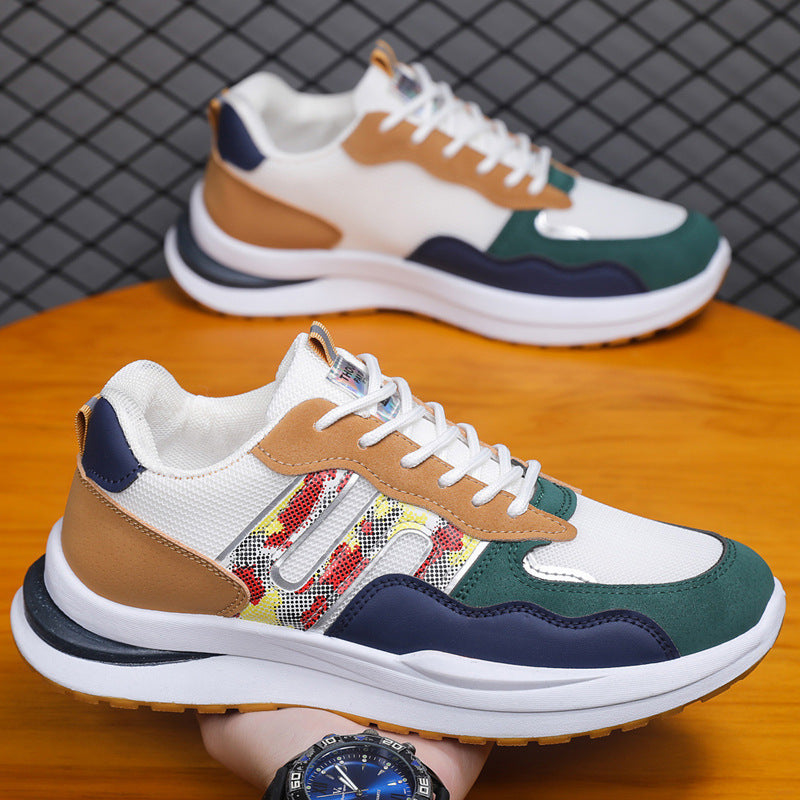 Sneakers, men's 2023 fall/winter shoes, men's trendy shoes, versatile casual shoes, waterproof leather shoes, running shoes, cross-border