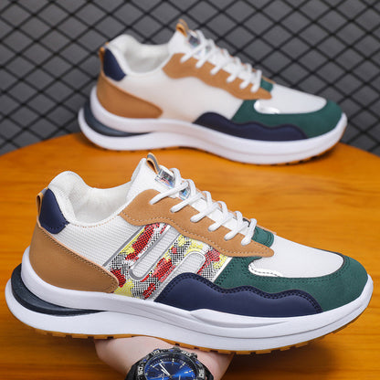 Sneakers, men's 2023 fall/winter shoes, men's trendy shoes, versatile casual shoes, waterproof leather shoes, running shoes, cross-border