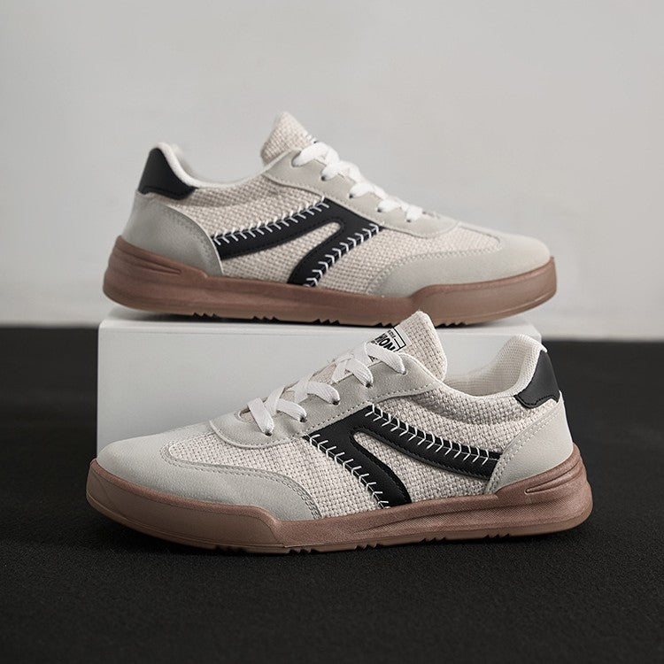Cross-border shoes, men's shoes, summer breathable moral training shoes, men's and women's versatile casual shoes, vintage white shoes, sneakers