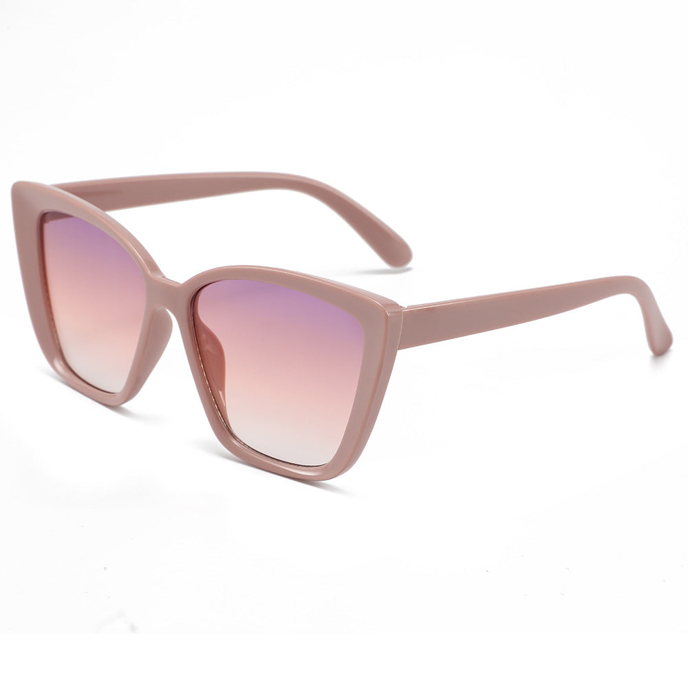 Cat's eye sunglasses foreign trade wholesale full frame black glasses men's and women's sunglasses high-end sunglasses UV protection
