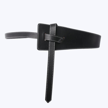 Cross-border ladies knotted wide belt dress coat sweater decorative belt fashion elegant style belt wholesale