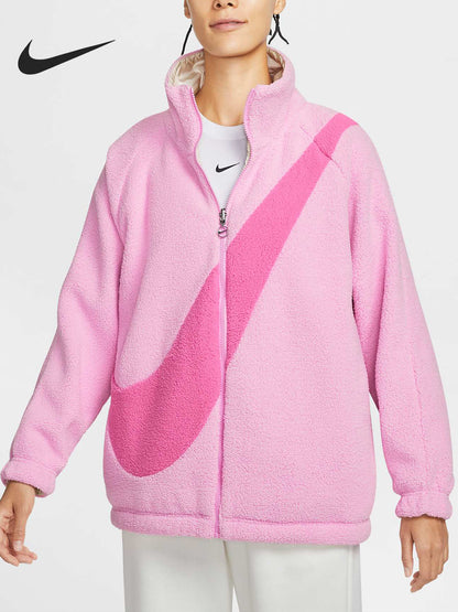 Nike Official Genuine New Women's Reversible Lambfleece Warm Stand Collar Jacket FV8443-662