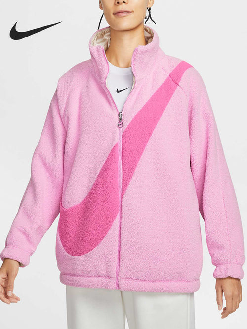 Nike Official Genuine New Women's Reversible Lambfleece Warm Stand Collar Jacket FV8443-662
