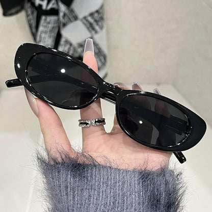 Retro cat eye sunglasses women's high-end new ins Internet celebrity same sunglasses men's fashion street shooting sunglasses