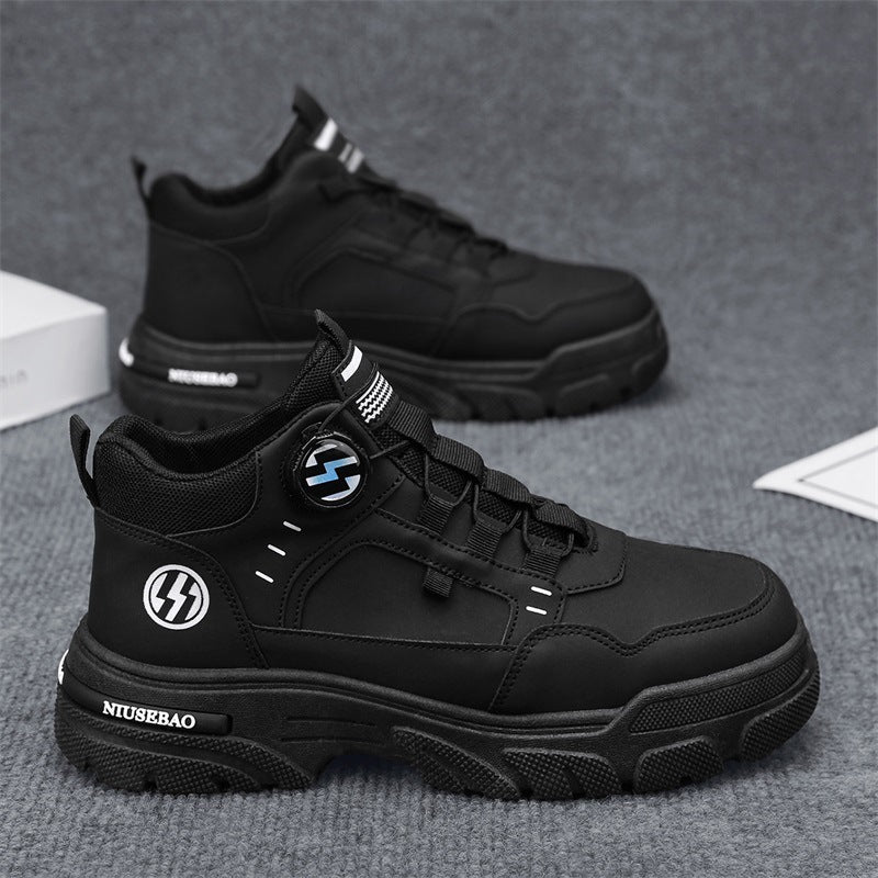 2026 Spring Mid-Top Men's Shoes, Trendy Versatile Men's Boots, Outdoor Men's Shoes, One-Foot Fashion Shoes, Youth Casual Shoes