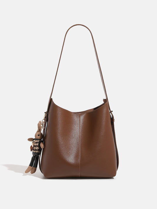 Cross-border bag women's bag 2025 new women's underarm bag PU bucket bag fashion versatile large capacity shoulder bag wholesale