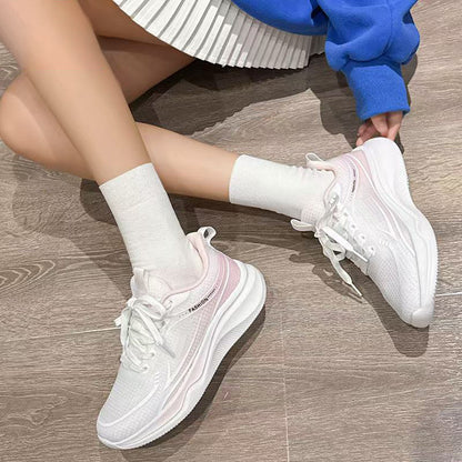 Sneakers, spring and summer new women's shoes, breathable flying knitted running shoes, casual travel shoes, cross-border wholesale women's shoes