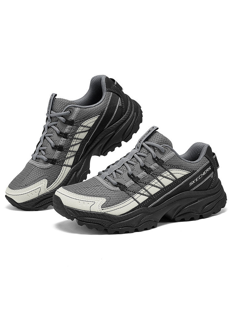 Skechers Mai Mountain Shoes 25 Summer Men's and Women's Outdoor Hiking Shoes Lightweight Breathable Hiking Shoes 180239C BKGY