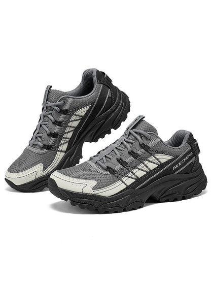 Skechers Mai Mountain Shoes 25 Summer Men's and Women's Outdoor Hiking Shoes Lightweight Breathable Hiking Shoes 180239C BKGY