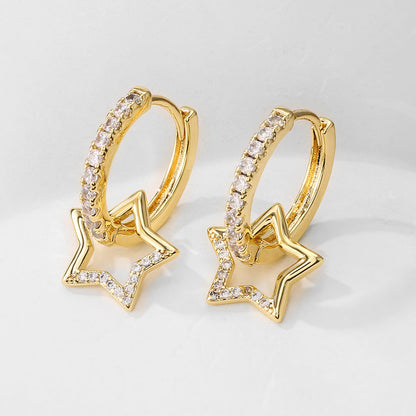 RAKOL designer creative small round hoop earrings for women, European and American fashionable simple geometric earrings, in stock wholesale