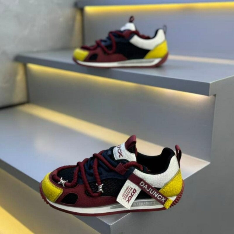 Men's Summer 2026 New Fashionable Versatile Comfortable Casual Shoes, Leather Mesh Patchwork, Breathable Soft-Soled Lightweight Argan Shoes