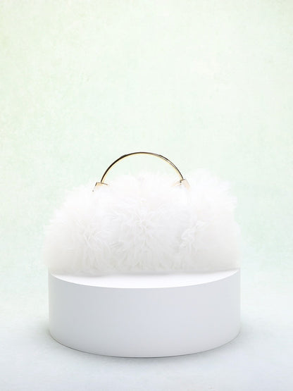 Mesh lace plissado clip bag jantar tote bag versão coreana doce vento flor clump apertado romântico casamento saco de noiva