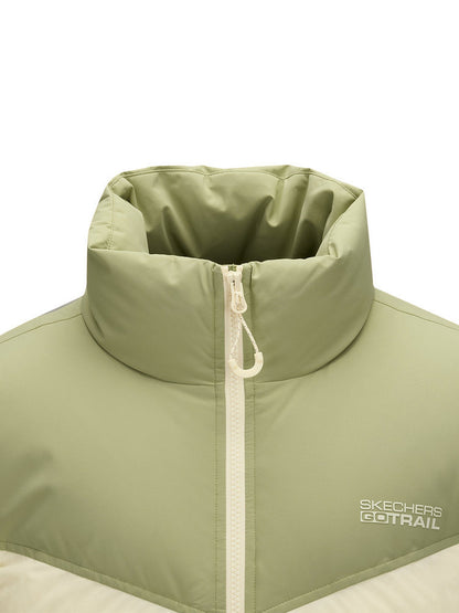 Skechers 25 Winter New Down Jacket Short Women's Windproof and Anti-Stain Warm Jacket P425W128-01ZG