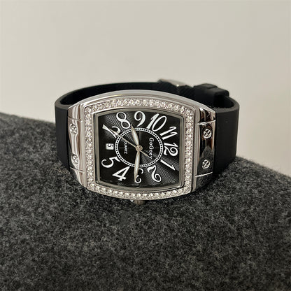 High-value new stylish silicone wine barrel digital INS style women's watch Korean style exquisite casual sports watch