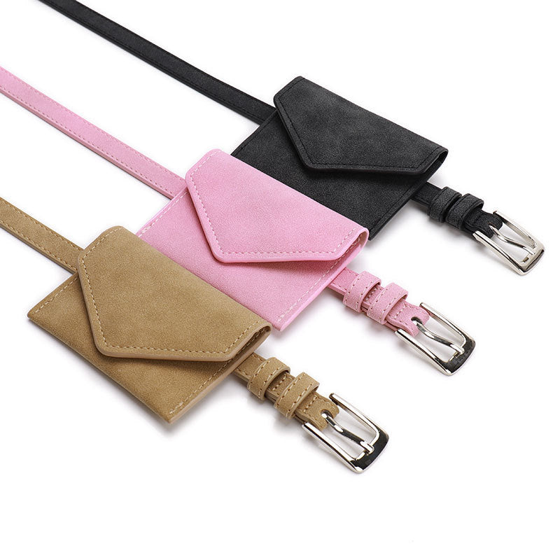 Cross-border women's belt waist bag female high-end Internet celebrity fashion versatile jeans belt women's mini waist bag