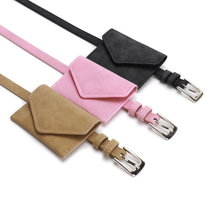 Cross-border women's belt waist bag female high-end Internet celebrity fashion versatile jeans belt women's mini waist bag