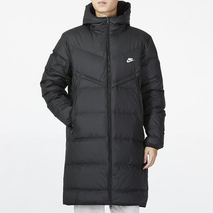 NIKE men's winter mid-length hooded thermal jacket jacket casual down jacket DV1134-355-010