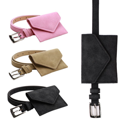 Cross-border women's belt waist bag female high-end Internet celebrity fashion versatile jeans belt women's mini waist bag